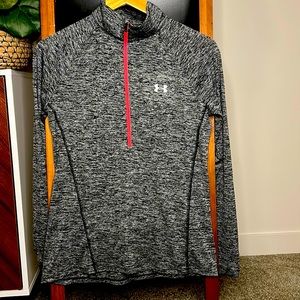 Under Armour half-zip long sleeve top, medium, grey